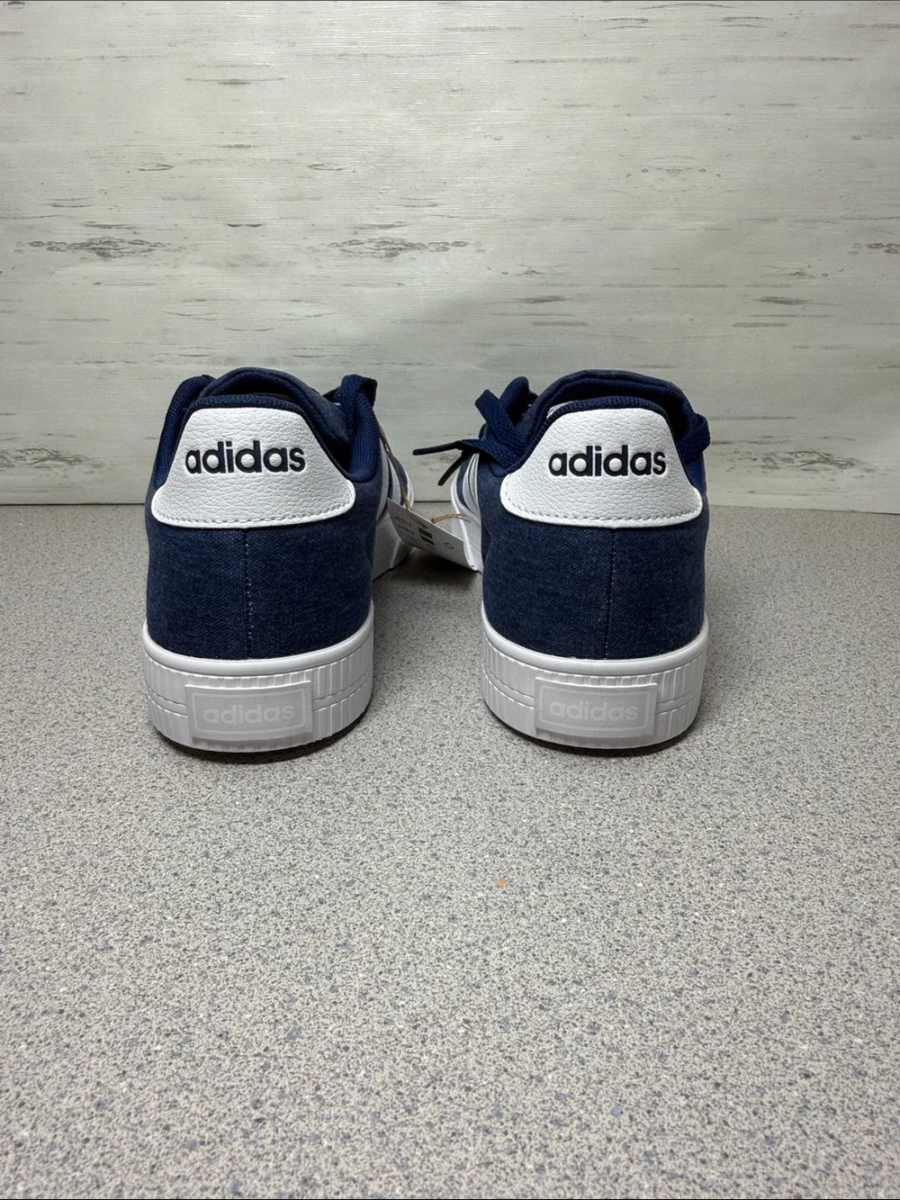 adidas Navy and White Low-Top Casual Sneakers